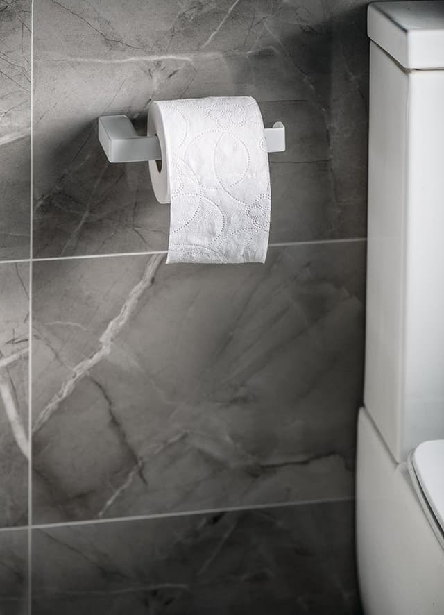 PIRENEI wieszak na papier toaletowy bez klapki, matowy biały