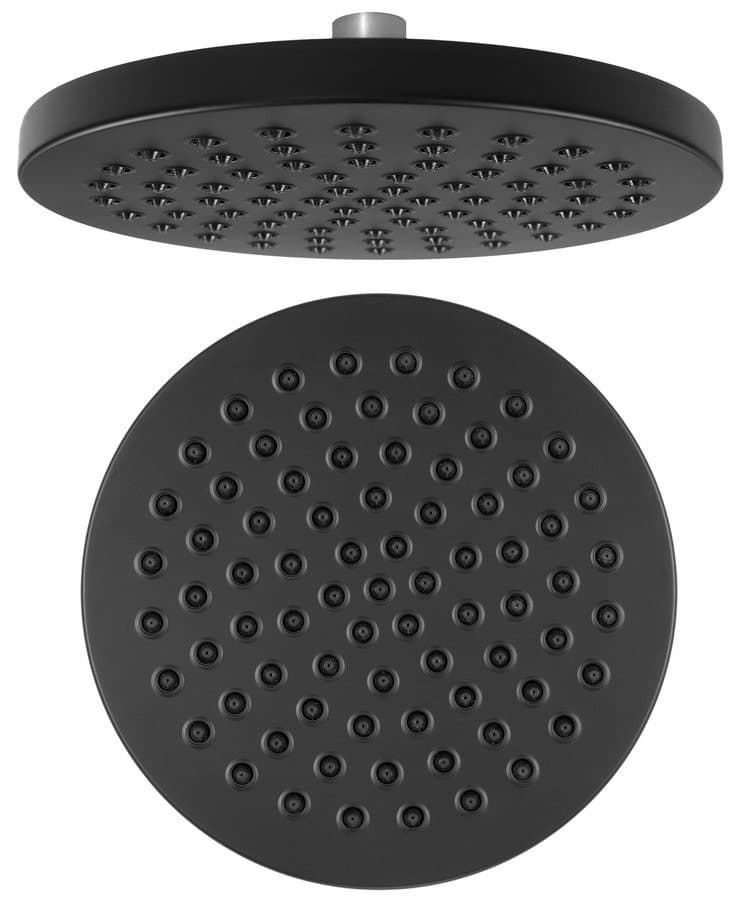 Deszczownica ABS czarny mat, średnica 200 mm z systemem AntiCalc