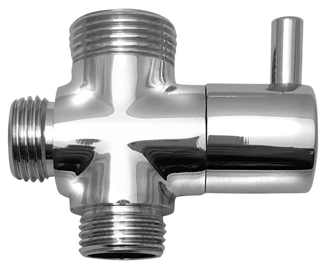 Chromowany przełącznik kolumny prysznicowej M1/2-M1/2xM3/4