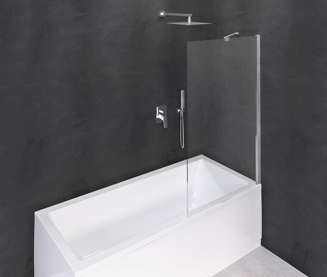 MODULAR SHOWER parawan wannowy, stały 900x1500mm, szkło czyste z wykończeniem Antidrop