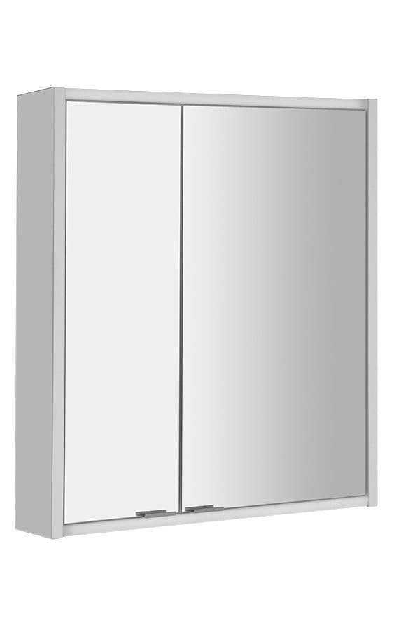 BATU szafka z lustrem 2x oświetlenie LED, 60x71x15cm, biały