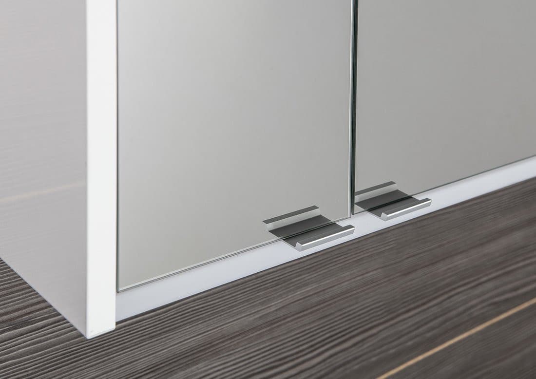 BATU szafka z lustrem 2x oświetlenie LED, 60x71x15cm, biały