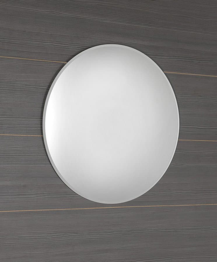 Lustro okrągłe RENGAS z fazą Ø 80 cm, bez uchwytu