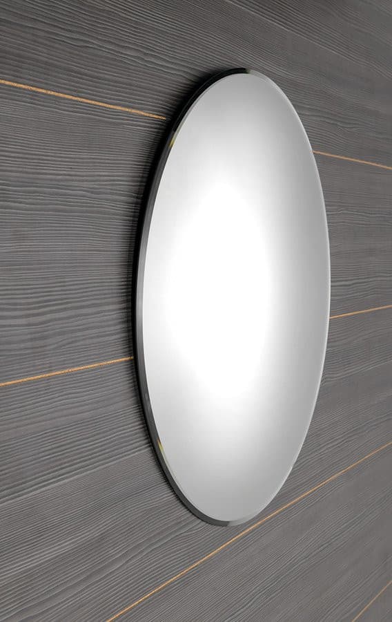 Lustro okrągłe RENGAS z fazą Ø 80 cm, bez uchwytu