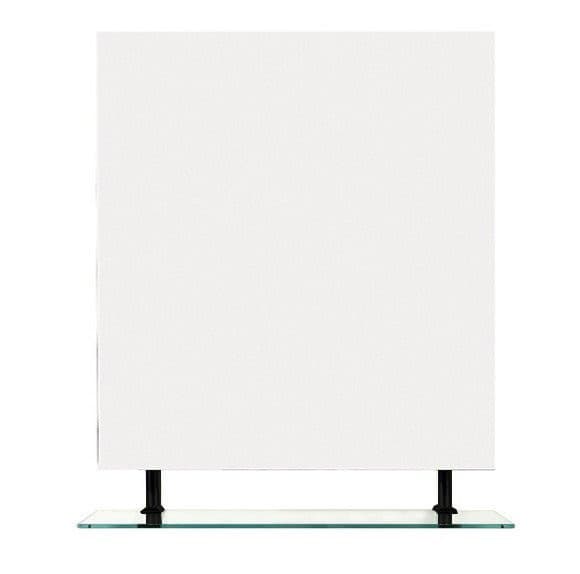 Lustro WEGA z półką 800x800 mm, czarny mat
