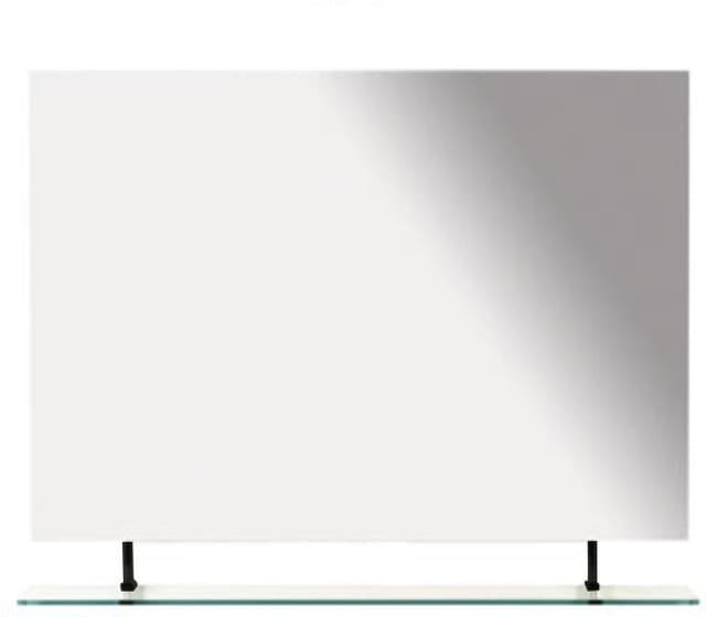 WEGA lustro prostokątne z półką 900x800mm, czarny mat