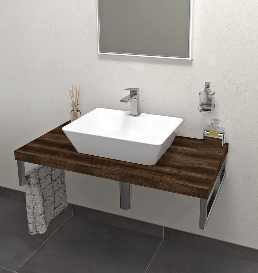 AVICE blat 110x50 cm, ciemny dąb (DTD/HPL laminat)