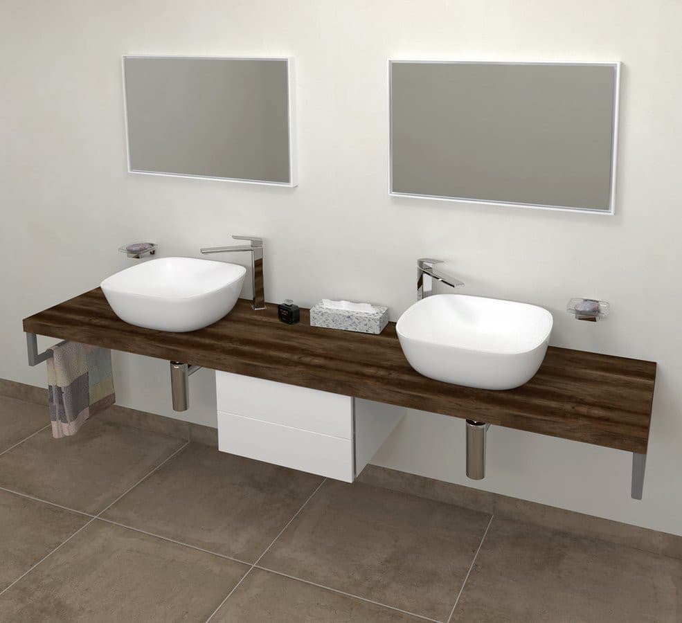 AVICE blat 220x50cm, ciemny dąb laminowany