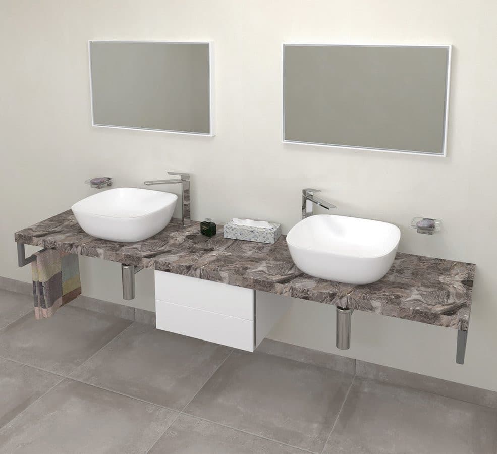 AVICE blat z laminatu HPL 230x50cm, szary kamień