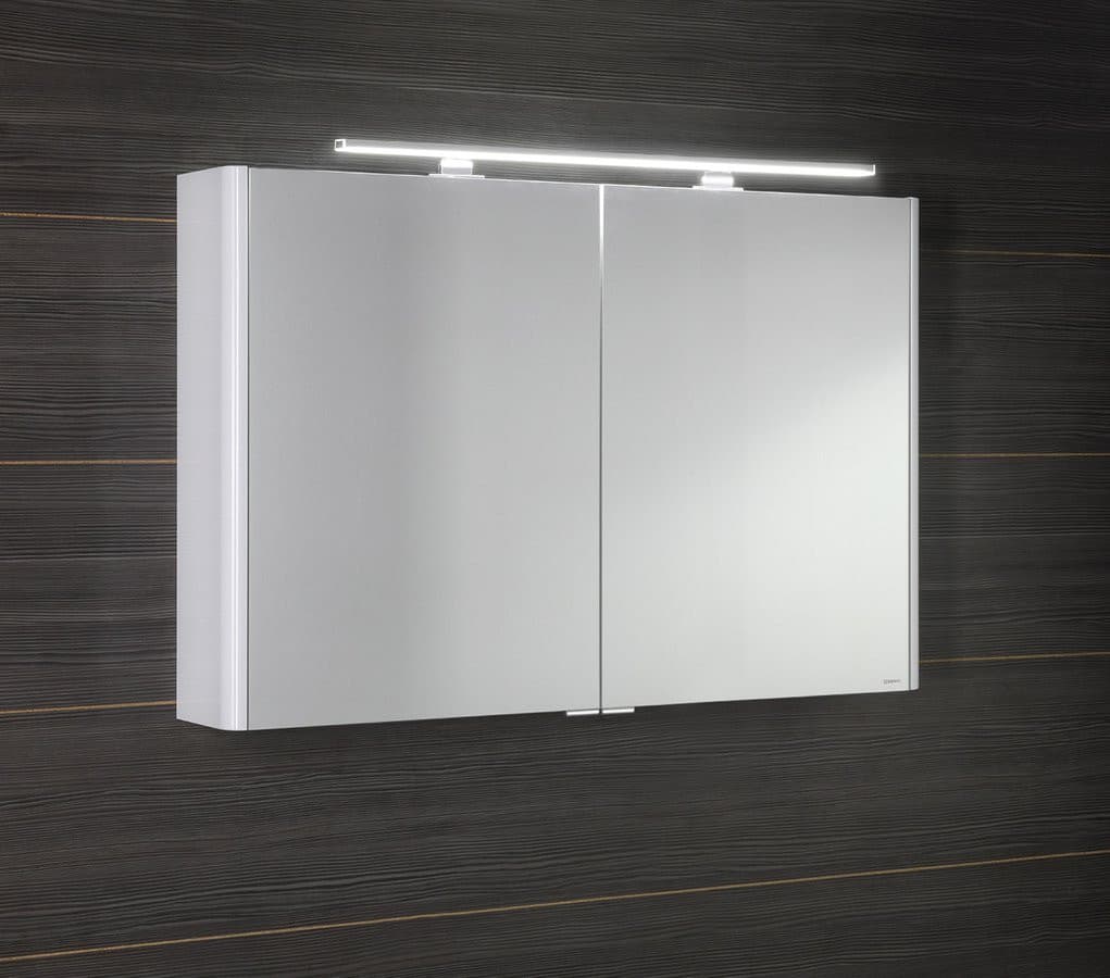 LUCIE szafka z lustrem z oświetleniem LED, 106x70x17 cm, biała