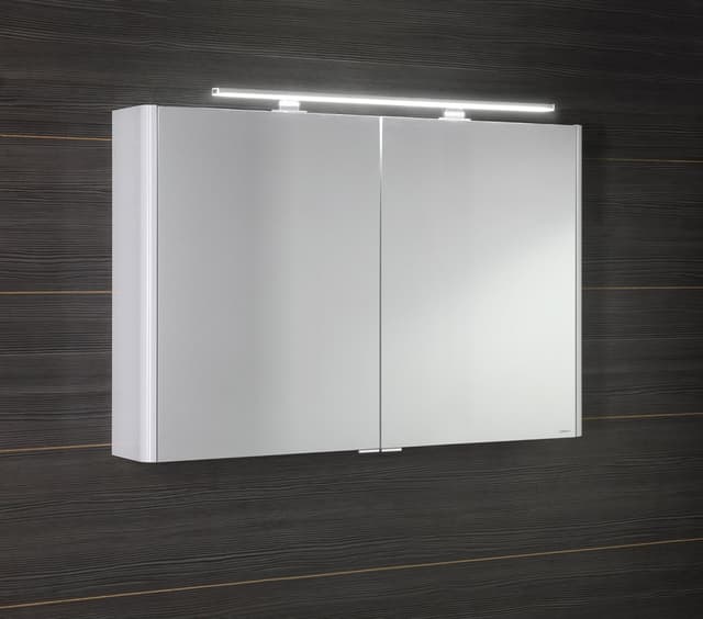 LUCIE szafka z lustrem z oświetleniem LED, 106x70x17 cm, biała