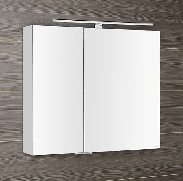 MIRRÓ szafka lustrzana z LED, 80x70x16cm, biała
