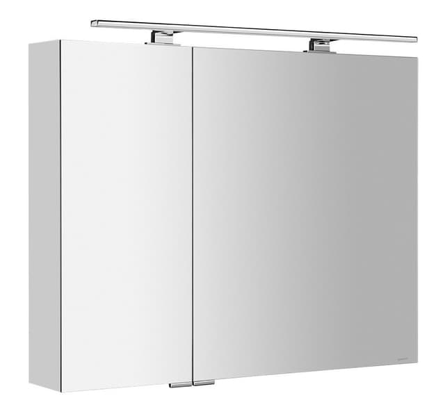 MIRRÓ szafka z lustrem LED, 90x70x16 cm, biała