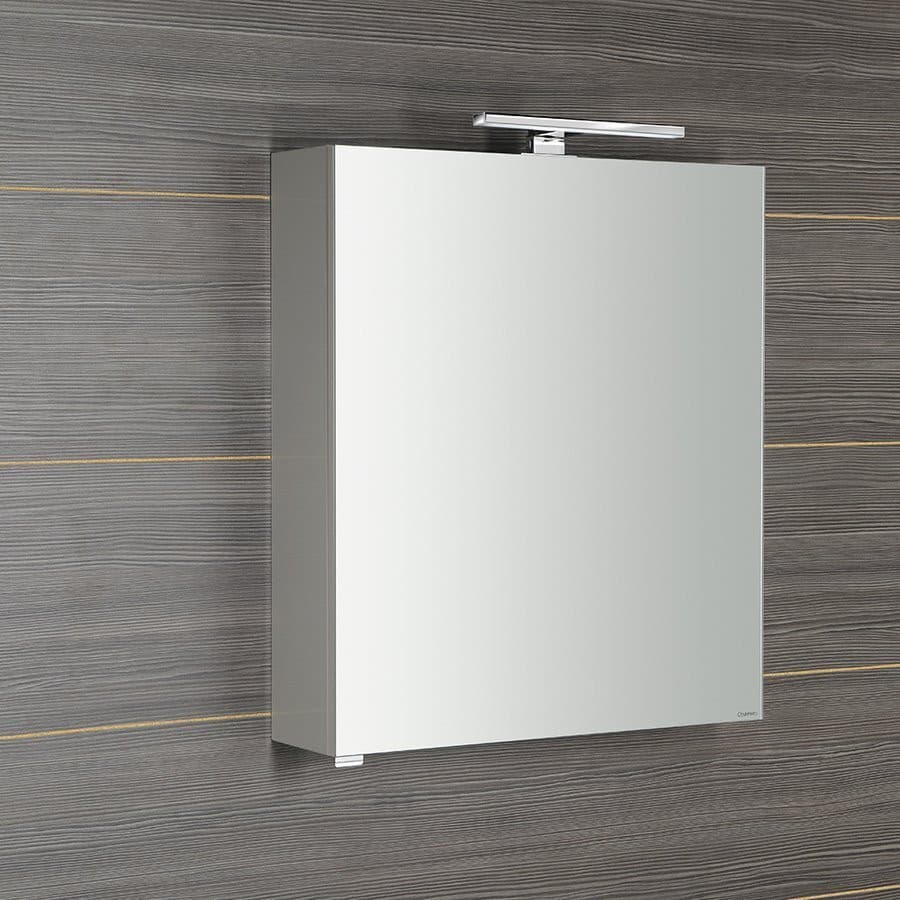 RIWA szafka lustrzana z oświetleniem LED, 60x70x17 cm, biały połysk