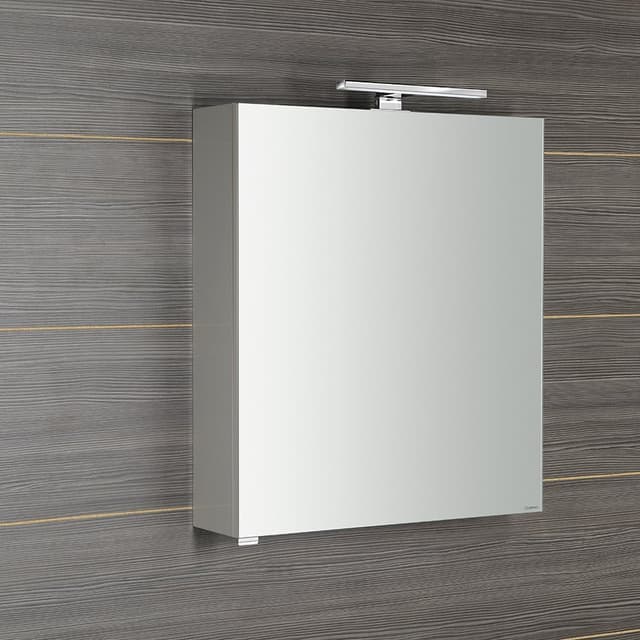 RIWA szafka lustrzana z oświetleniem LED, 60x70x17 cm, biały połysk