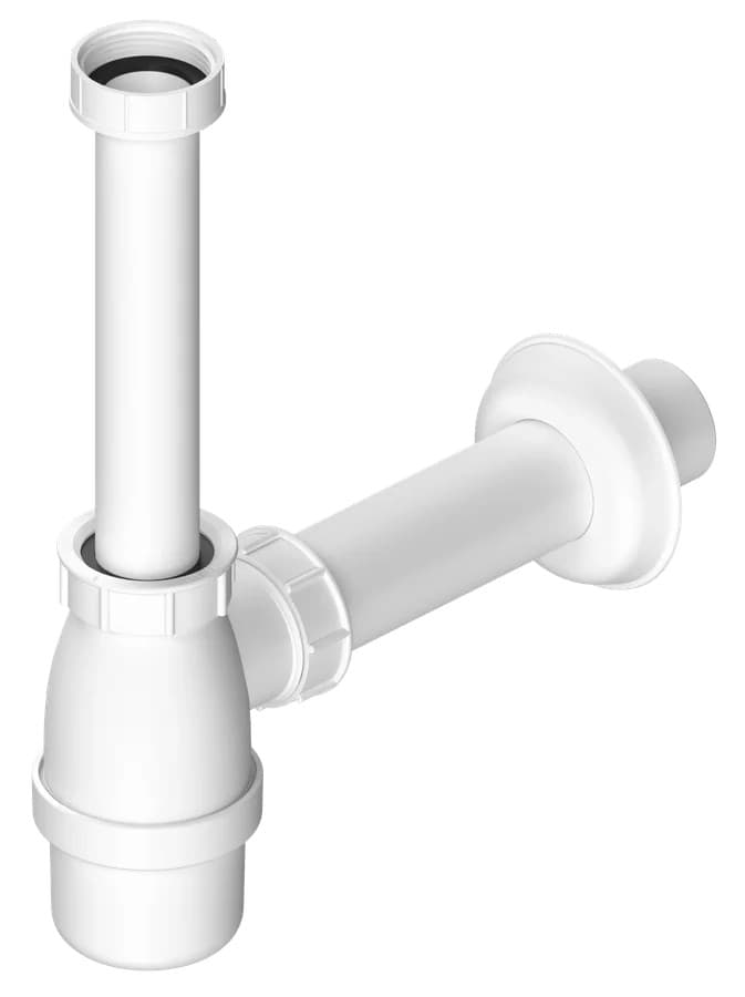 Syfon umywalkowy z przyłączem do pralki 5/4", DN40, biały