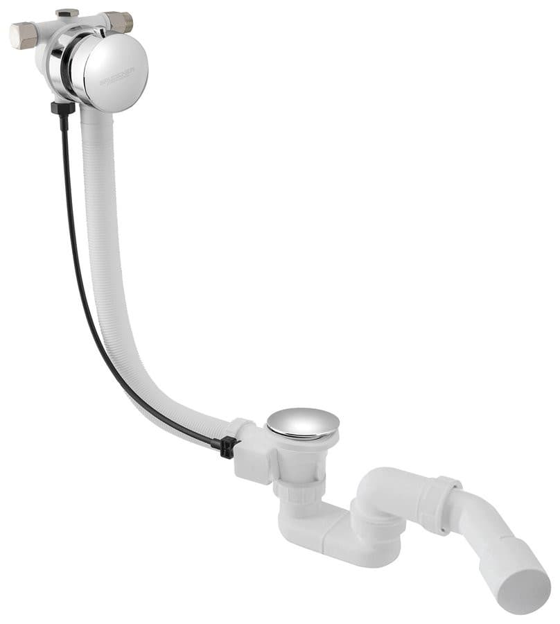 Zestaw odpływowy z napełnianiem, DN40, długość 550mm, chrom