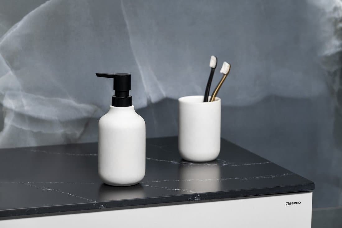 CHLOÉ dozownik do mydła ceramiczny, biały matowy