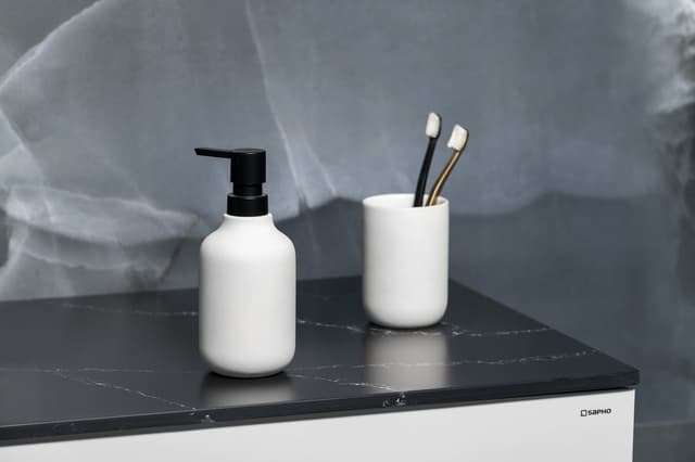 CHLOÉ dozownik do mydła ceramiczny, biały matowy