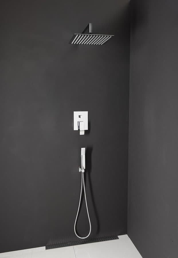 GINKO zestaw prysznicowy z bateria podtynkową, 2 wyjścia, chromowany