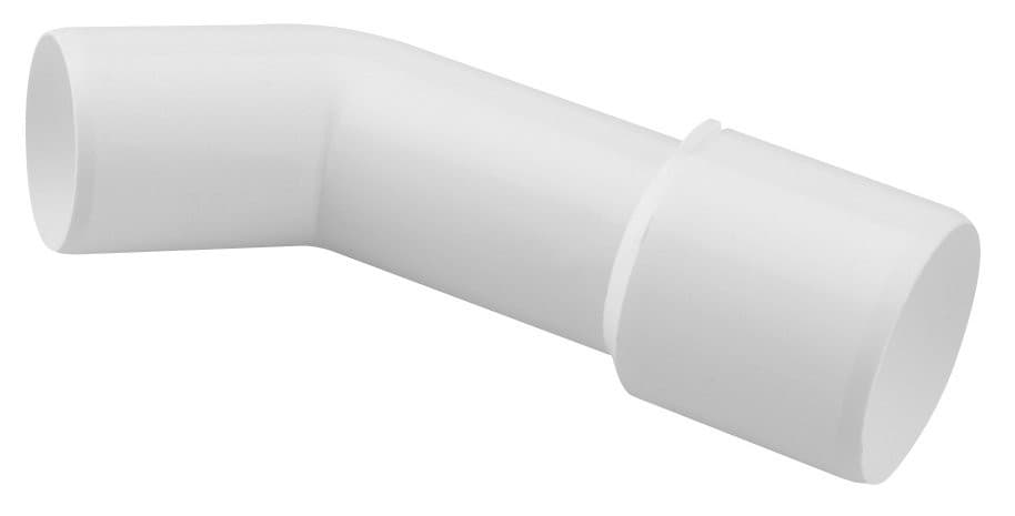 Kolanko kątowe DN40/50 z plastiku, białe