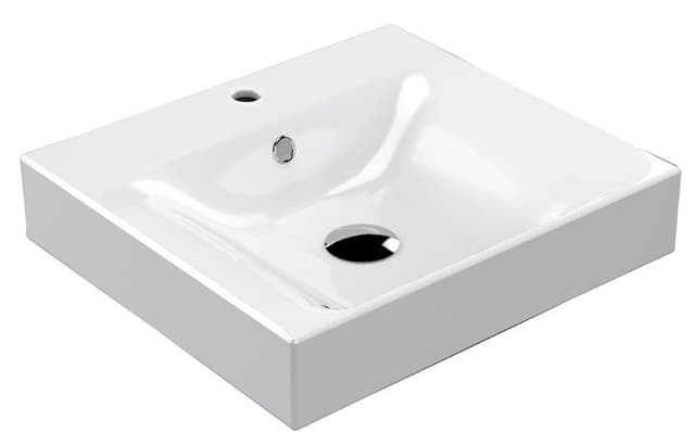 CENTO umywalka ceramiczna 50x45 cm, prostokątna, biały