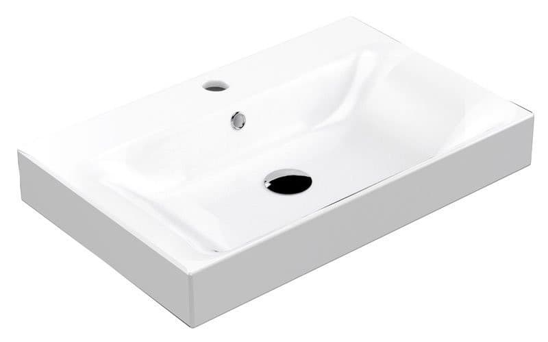 CENTO umywalka ceramiczna 70x45 cm, prostokątna, biały