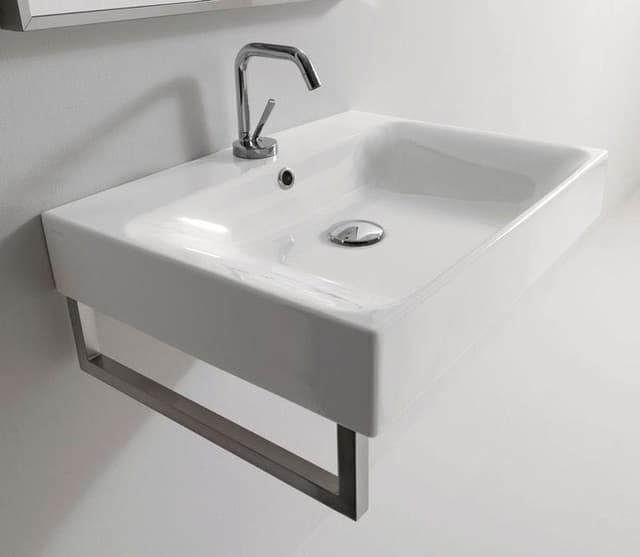 CENTO umywalka ceramiczna 70x45 cm, prostokątna, biały
