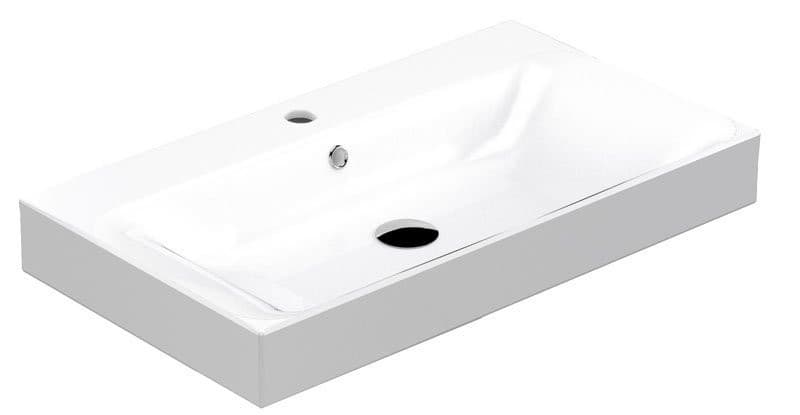CENTO umywalka ceramiczna 80x45cm, prostokątna biała