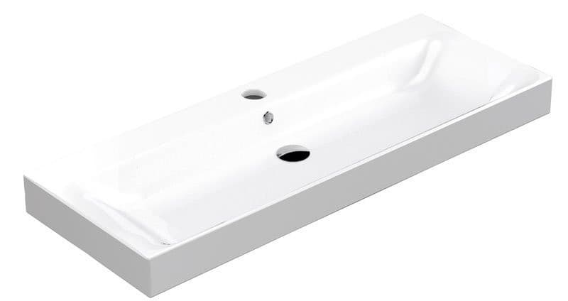 CENTO umywalka ceramiczna prostokątna 120x45 cm, biały