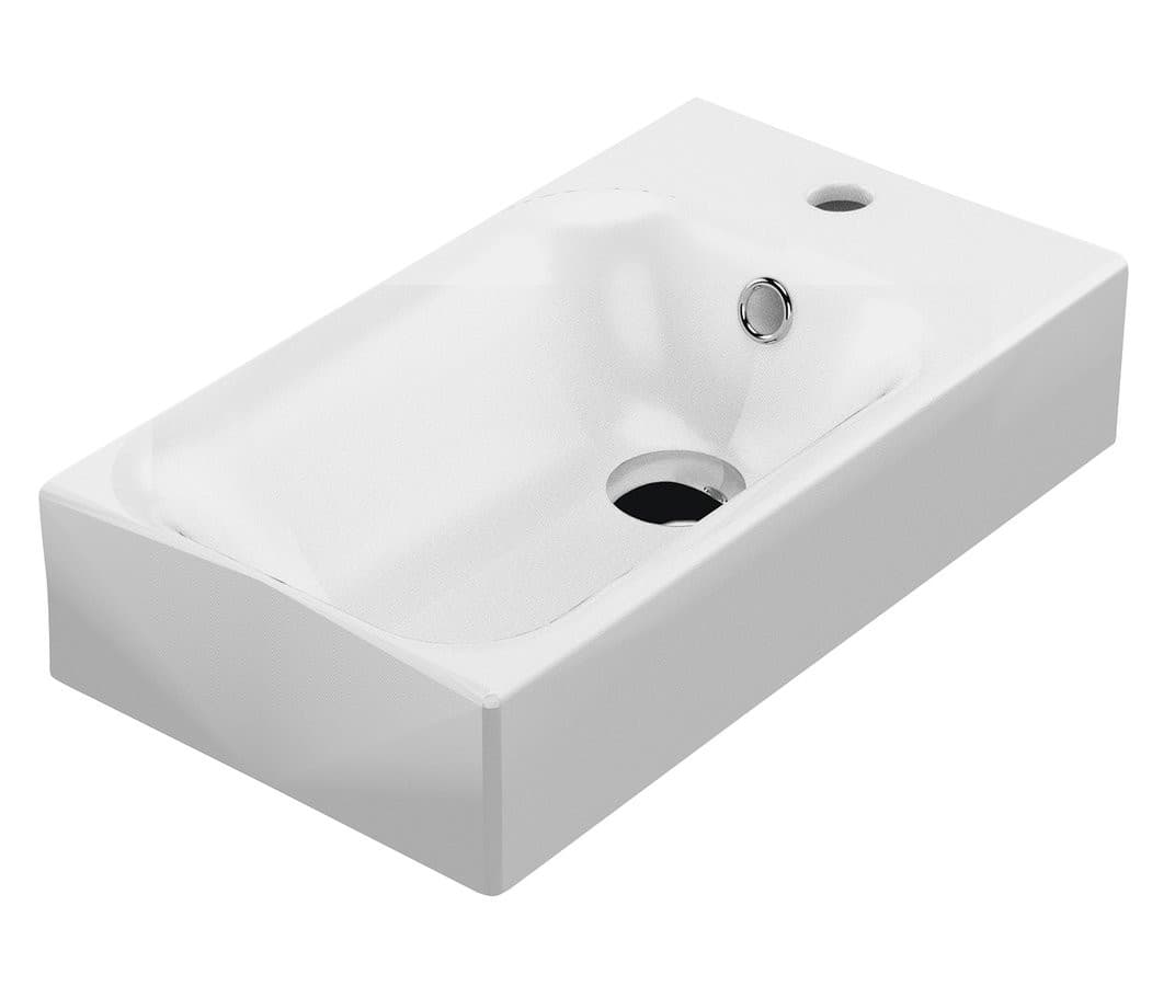CENTO umywalka ceramiczna prostokątna 45x25cm, biały