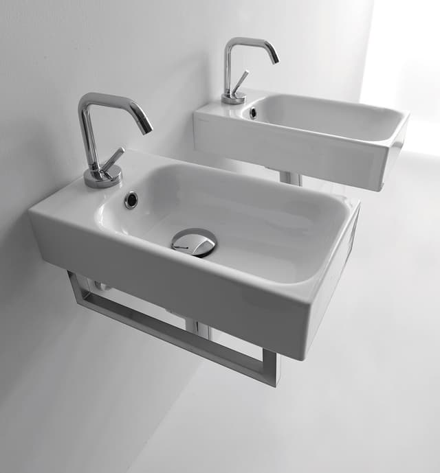 CENTO umywalka ceramiczna prostokątna 45x25cm, biały