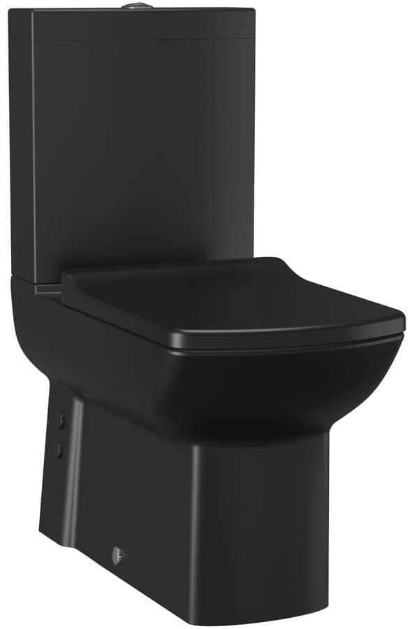 LARA kompakt WC, odpływ poziomy/pionowy, czarny matowy