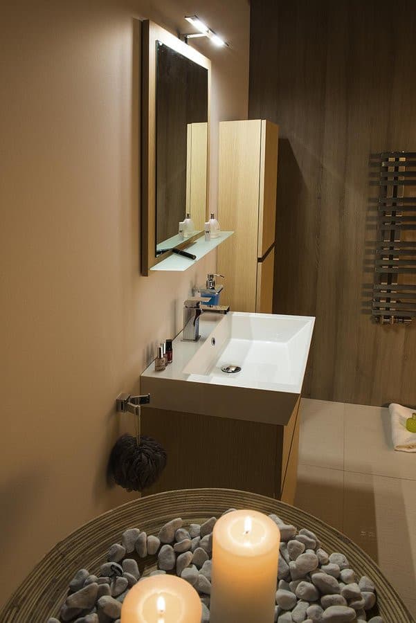 NIROX lustro prostokątne w ramie 600x800 mm, Wiąz Bardini