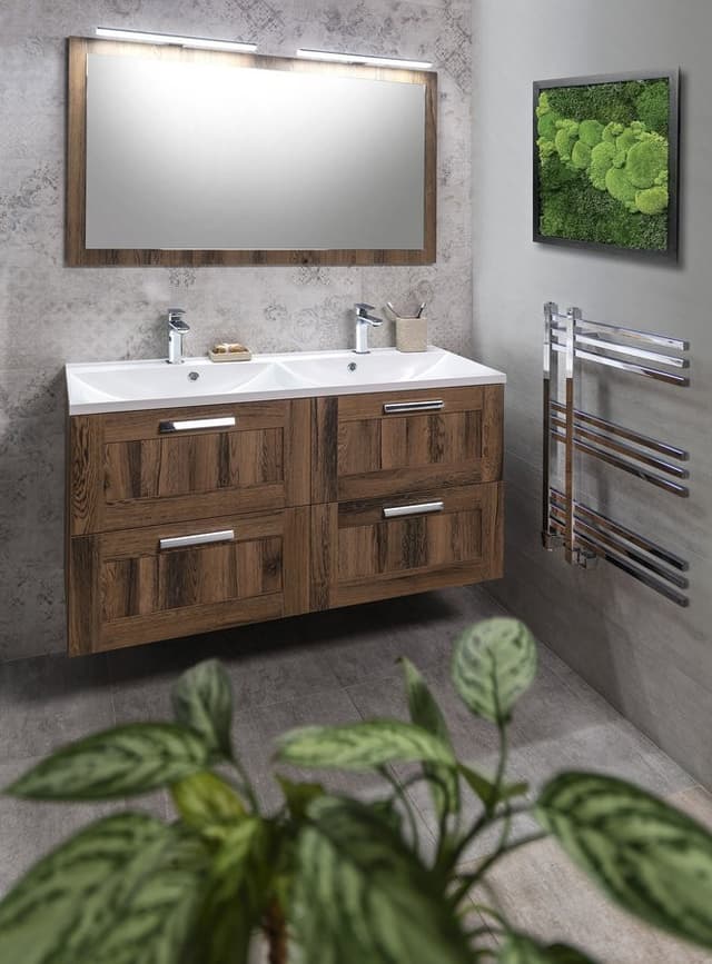 NIROX lustro prostokątne w ramie 1200x700 mm, dąb Collingwood