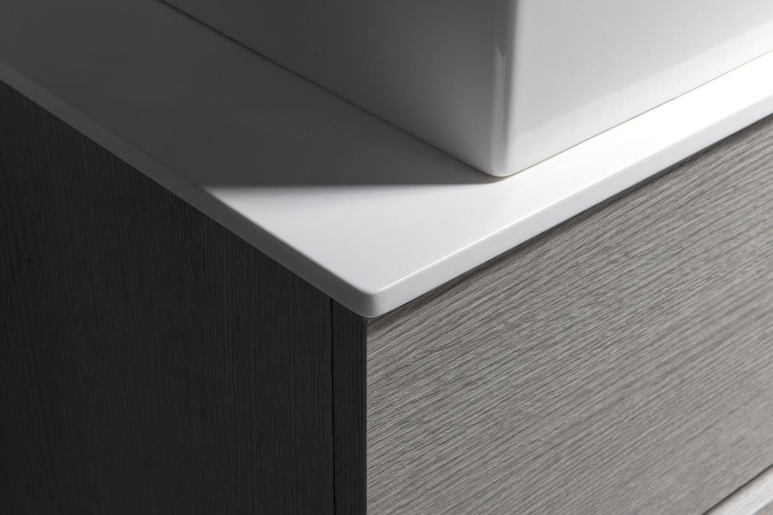 Blat Rockstone 1554x12x445 mm, biały matowy