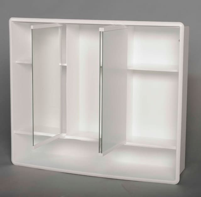 LYMO szafka z lustrem plastikowa 58x49x14,7 cm biała