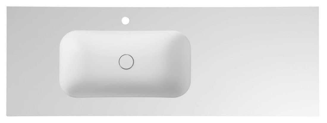 ARUBA umywalka lewa 170x51,5 cm z Solid Surface, biały mat