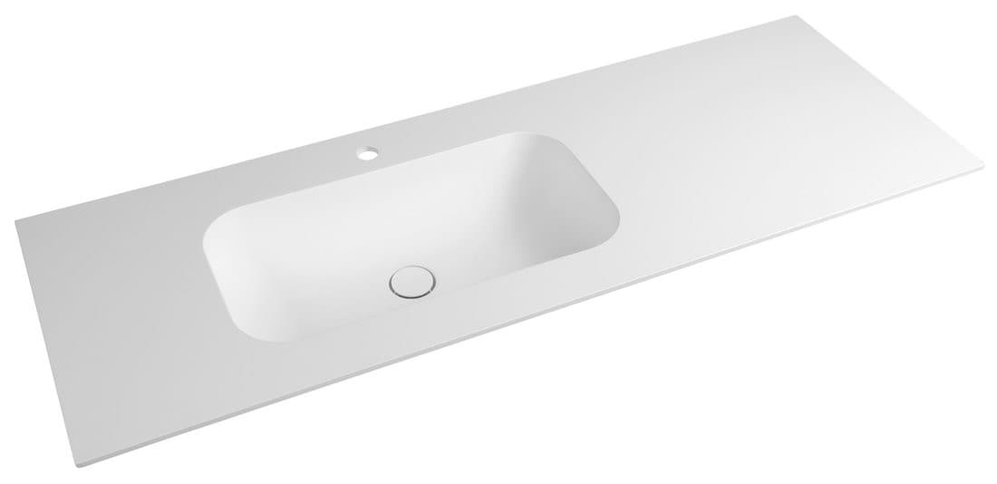 ARUBA umywalka lewa 180x51,5 cm, Solid Surface biały mat