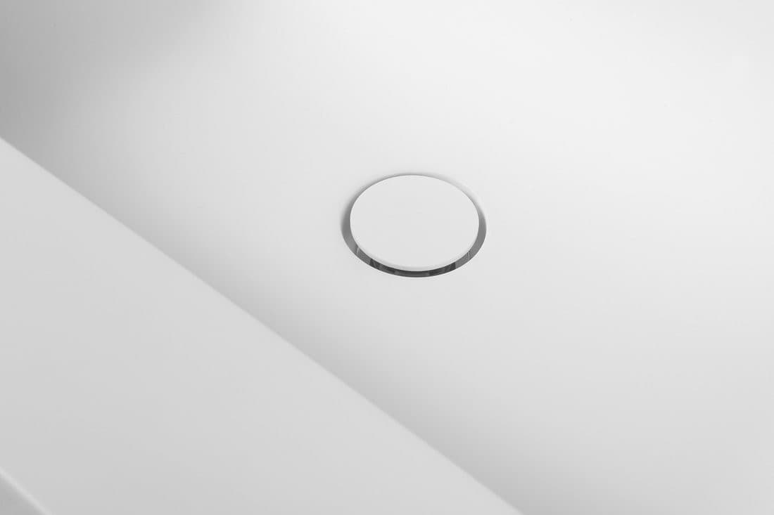 ARUBA umywalka lewa 180x51,5 cm, Solid Surface biały mat