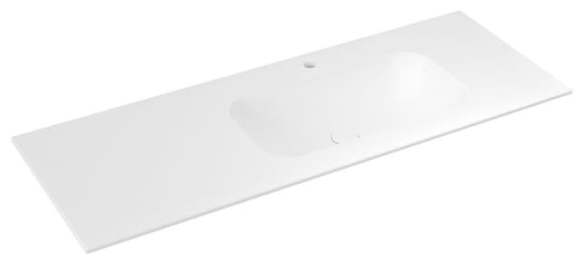 ARUBA umywalka prostokątna prawa, 180x51,5 cm, Rockstone biały mat