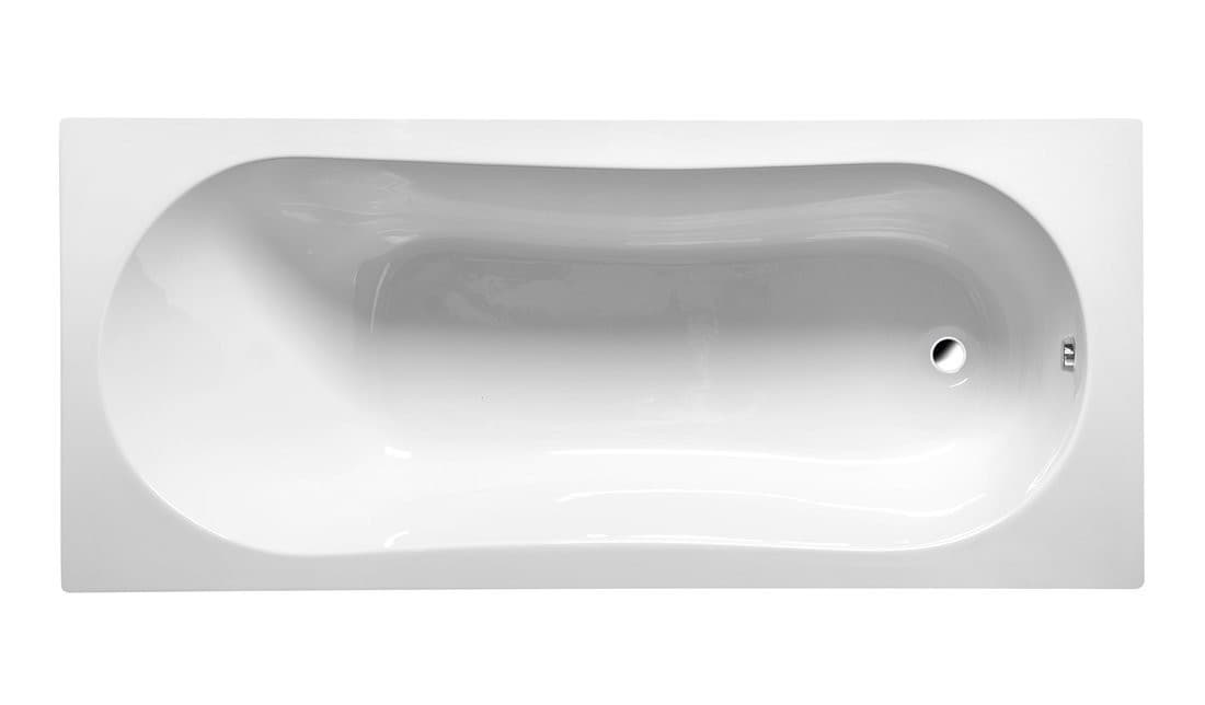 JIZERA wanna prostokątna 160x70x39 cm, bez nóżek, biała