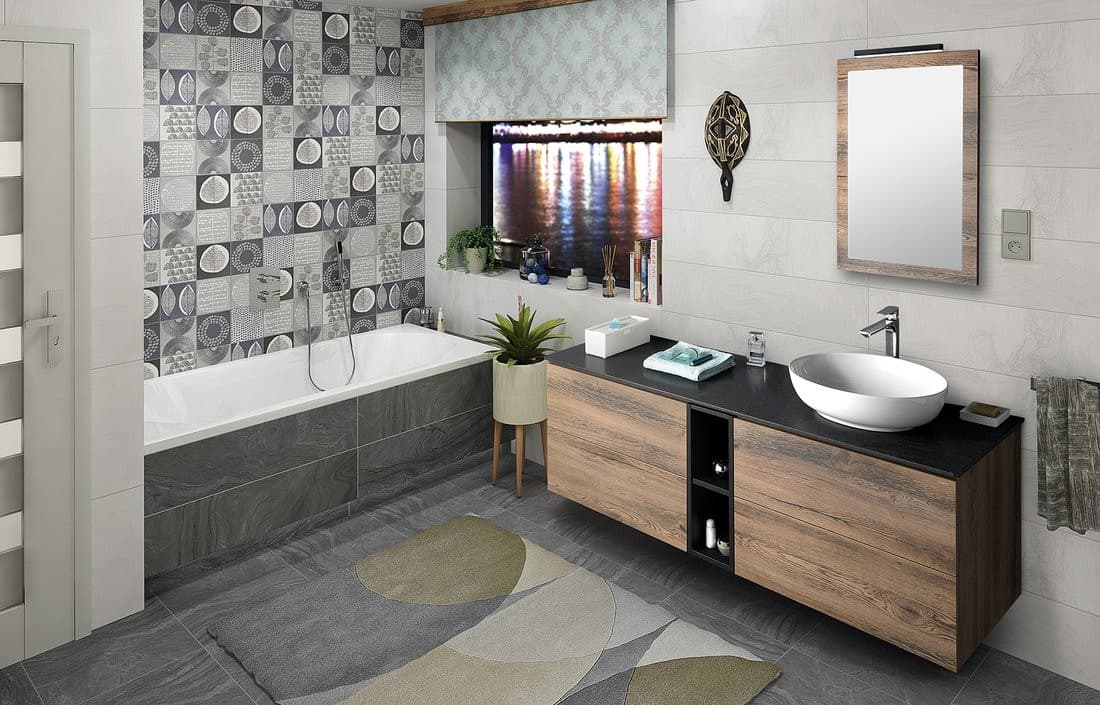 TREOS blat Rockstone 1466x513 mm, biały mat