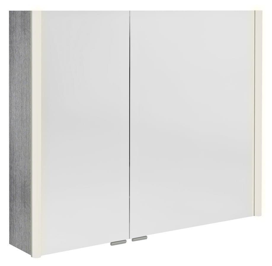 ALIX szafka z lustrem z oświetleniem LED 86x70x17,5 cm dąb srebrny