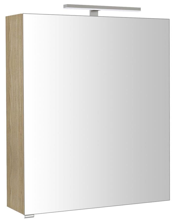 RIWA szafka lustrzana z oświetleniem LED 60x70x17 cm, wiąz Bardini