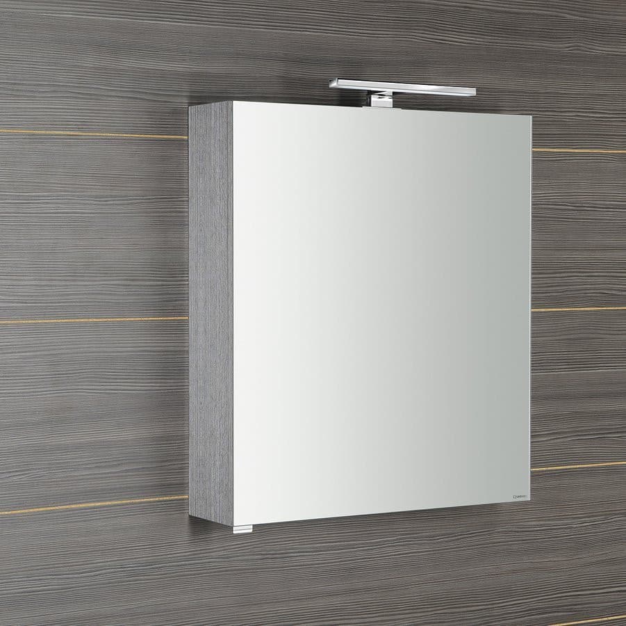 RIWA szafka z lustrem z oświetleniem LED, dąb srebrny, 60x70x17cm