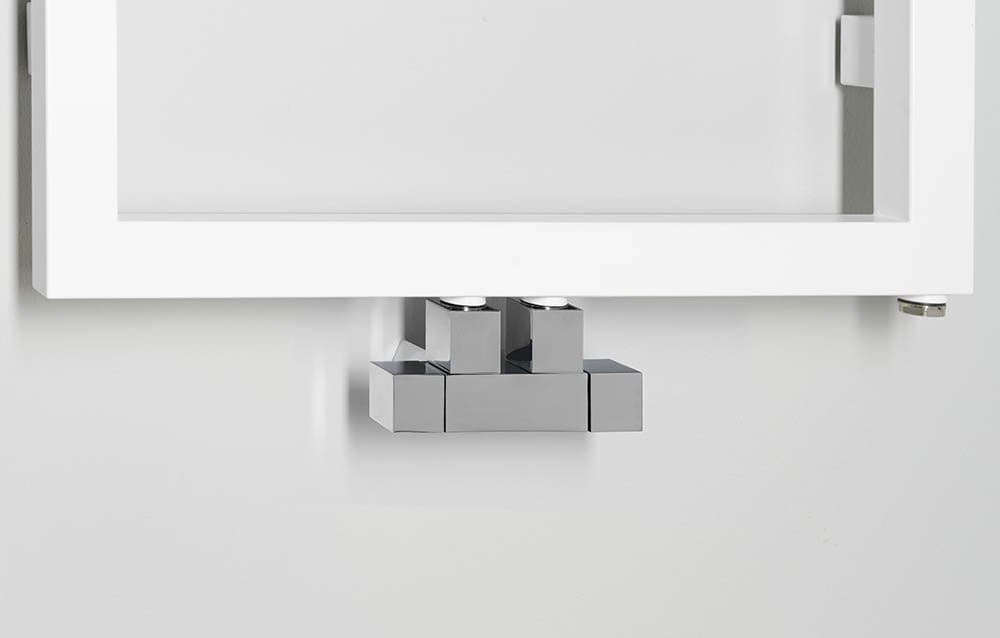 CUBE TWIN zespół przyłączeniowy, chromowany
