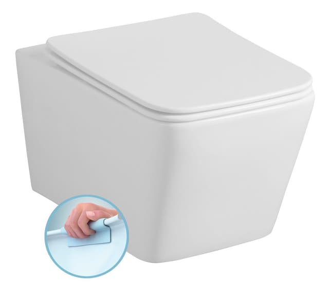 WC wiszące PORTO z technologią Rimless 36x52cm, biały