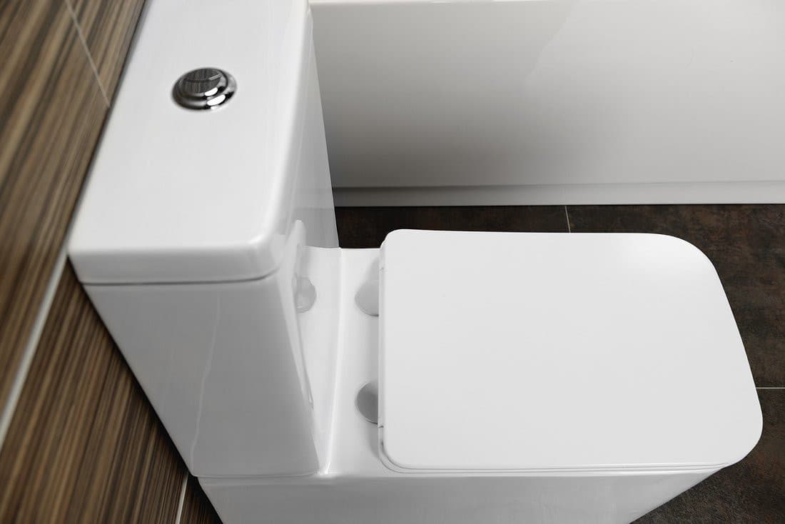PORTO RIMLESS kompakt WC biały kanciasty odpływ poziomy/pionowy