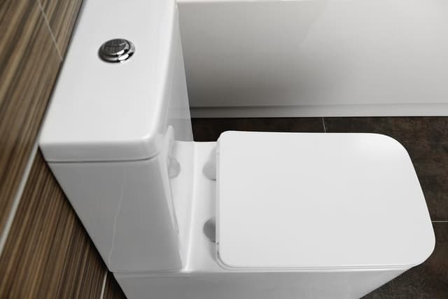 PORTO RIMLESS kompakt WC biały kanciasty odpływ poziomy/pionowy